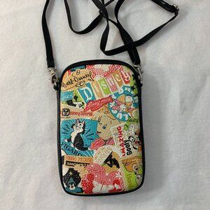 Disney Parks D-Tech Phone Crossbody Padded Case Bag Mickey Minnie Goofy Figaro
